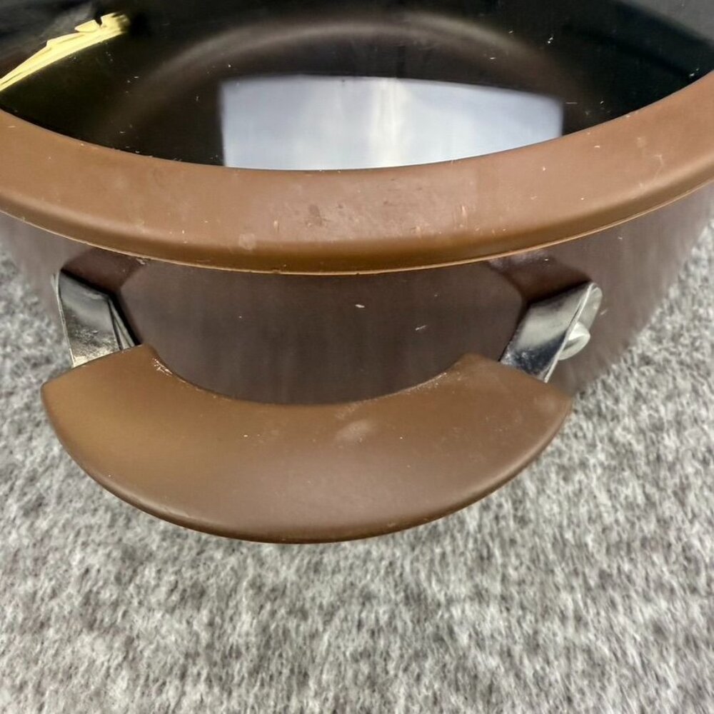 ✅Cooks Essentials 5qt Stock/Sauce-pot Strainer Lid NSF Certified Nonstick Brown - Picture 5 of 14